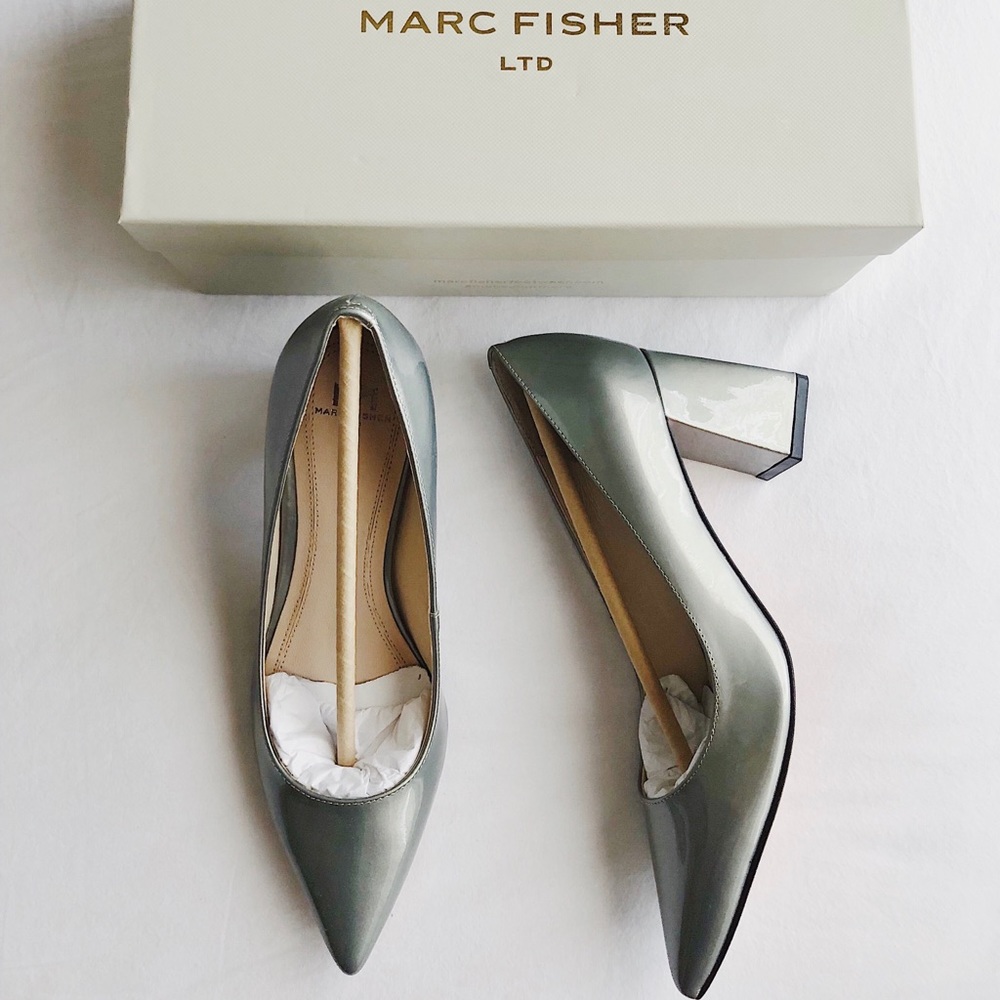 New MARC FISHER Zala Patent Leather Pointed Pumps - Picture 1 of 7